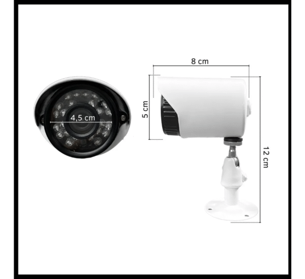 D_NQ_NP_2X_615450-MLA82778275147_022025-F Kit 8 Cámaras De Seguridad Dvr Exterior Interior 1080p Full Color Blanco