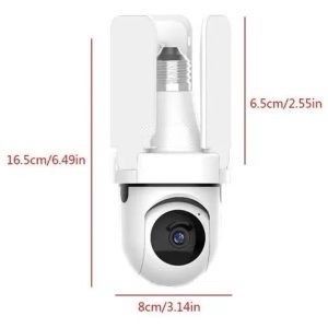 foco alita 17-87 Cámara Lámpara 360 Wifi Ip Led Sonido Filma Color Y Nocturno Blanco