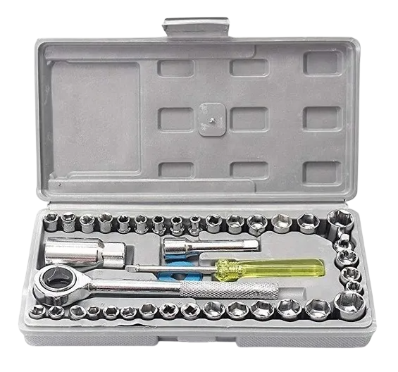 LLAVE TUBO 40PCS PLATEADAS VS40P