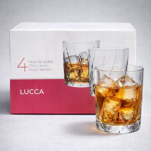 VASO LUCCA AGUA/WISKY 4PCS