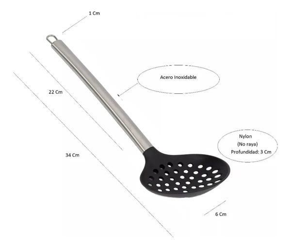 ESPUMADERA MANGO ACERO INOX