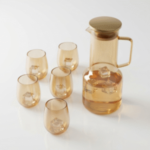 4x0u5x4x0u5x4x0u JARRA MAS VASOS DE VIDRIO LARGO