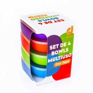 SET DE 4 BOWLS MULTIUSO CON TAPA