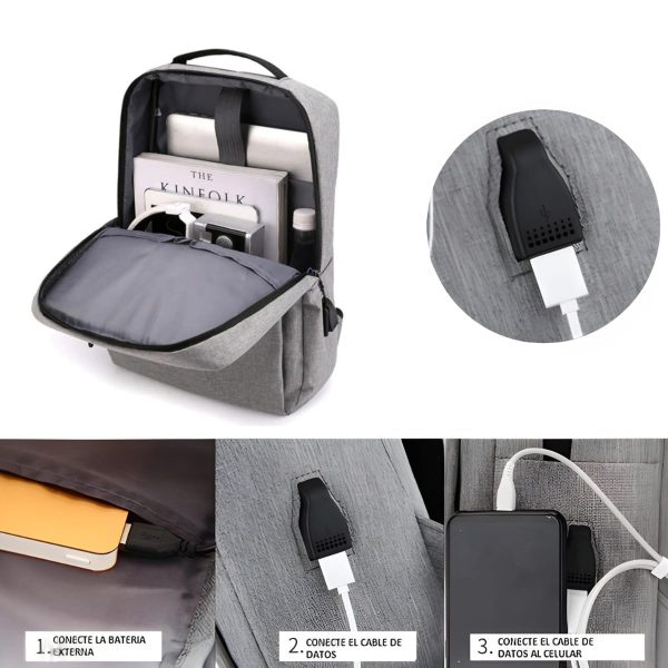 MOCHILA DOBLE CIERRE PARA NOTEBOOK