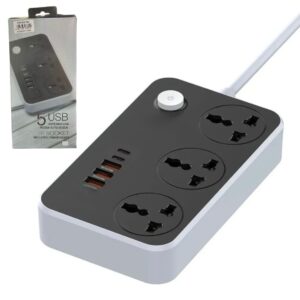 ALARGUE ZAPATILLA CON 3 TOMAS DE CORRIENTE + 3 USB Y 2 TIPO C