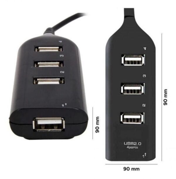 HUB USB 2.0  4 PUERTOS MULTIPLICADOR ZAPATILLA ADAPTADOR.