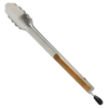 PINZA DE ACERO INOXIDABLE CON MANGO MADERA GRANDE